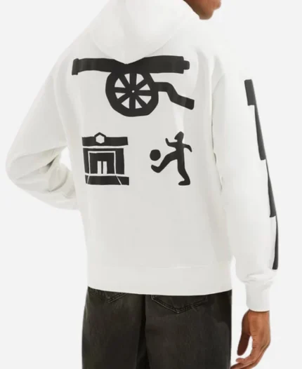 Arsenal N7 Pre-Historic White Pullover Hoodie