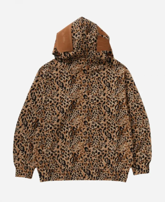 Bape Wild Leopard Pattern Shark Relaxed Fit Full ZiP Hoodie For Sale
