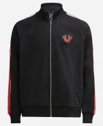 Brand Jeans True Religion Embroidered Black Track Jacket For Sale