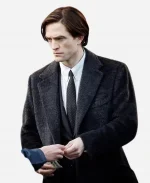 Bruce Wayne The Batman 2022 Robert Pattinson Black Wool Coat