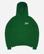 Chain Stitch Logo Green Hoodie