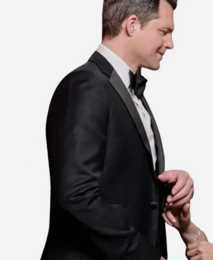 Chase Baxter The Christmas Quest Black Blazer