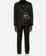 Chiefs vs Chargers Travis Kelce Black Suit