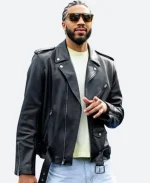 Jayson Tatum Coach Fashion Show Leather Jacket - Image 3