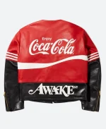 Coca-Cola & Awake NY Vanson Black & Red Leather Jacket For Sale