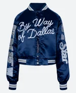 Cowboys By Way of Dallas Blue Letterman Varsity Jacket For Sale