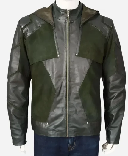 Stephen Amell Crisis on Infinite Earths Oliver Queen Hooded Jacket