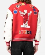 Denim Tears x Choose Your Savior SAINT MXXXXXX Varsity Embroidered-Patch Varsity Bomber Jacket