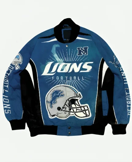 Detroit Lions Vintage Blue Racing Jacket
