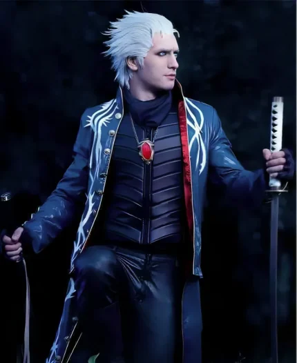 Devil May Cry 3 Vergil Leather Coat with Vest