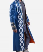 Video Game Devil May Cry 3 Vergil Blue Leather Trench Coat