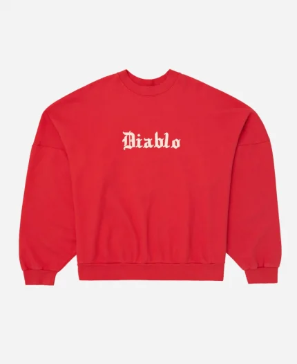 Diablo Willy Chavarria Hooligan Red Crewneck Sweatshirt