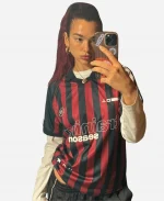 Dua Lipa Training Season Maroon Football Shirt For Sale