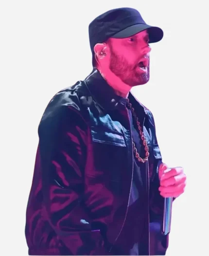 Eminem MTV Music Awards Black Leather Jacket For Sale