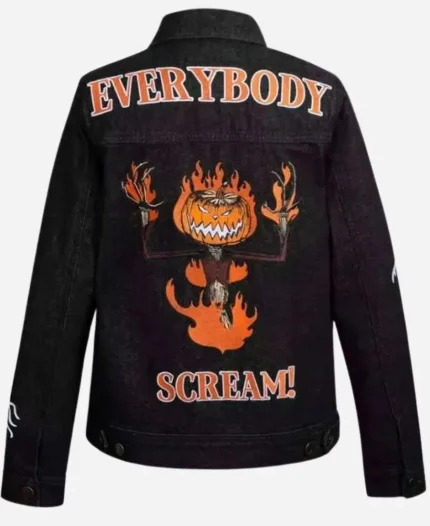 Everybody Scream Black Denim Jacket