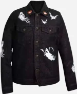 Everybody Scream The Nightmare Before Christmas Trucker Black Denim Jacket