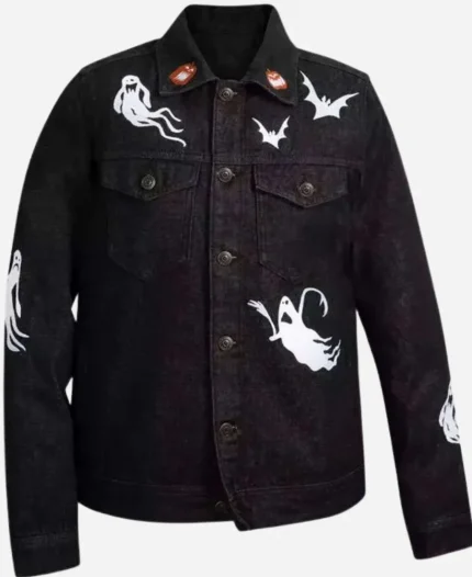 Everybody Scream The Nightmare Before Christmas Trucker Black Denim Jacket