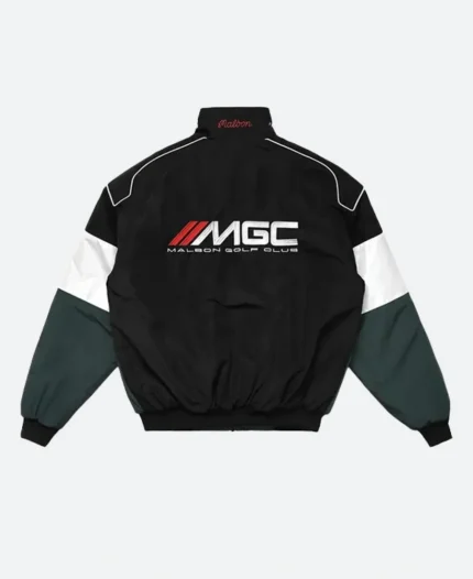 F1 Paddock X Malbon Golf Club Black & Grey Racing Jacket For Sale