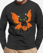 Fairy Cat Halloween Costume Jack O Lantern Pumpkin Sweatshirt