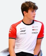 Formula 1 Grand Prix Of Italy Oliver Bearman Red & White T-Shirt