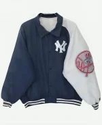 Hailey Bieber Yankees Bomber Jacket