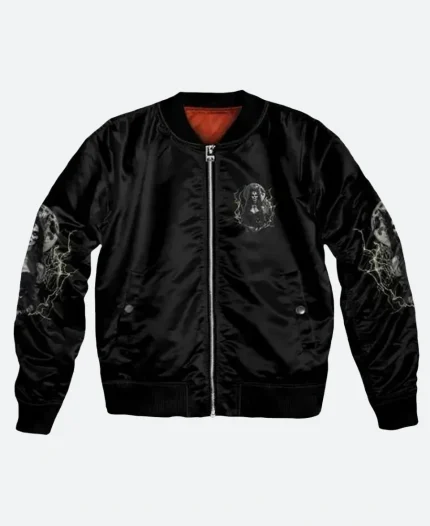 Halloween Hello Darkness My Old Friend Witch Black Bomber Jacket