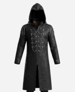 Halloween Skeleton Royalty Hooded Black Coat For Men And Women