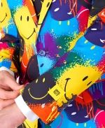 Halloween Smiley Drip Multicolor Suit