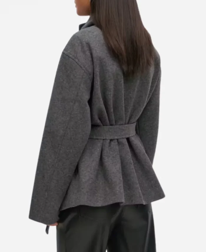High Neck Gina Tricot Short Grey Jacket