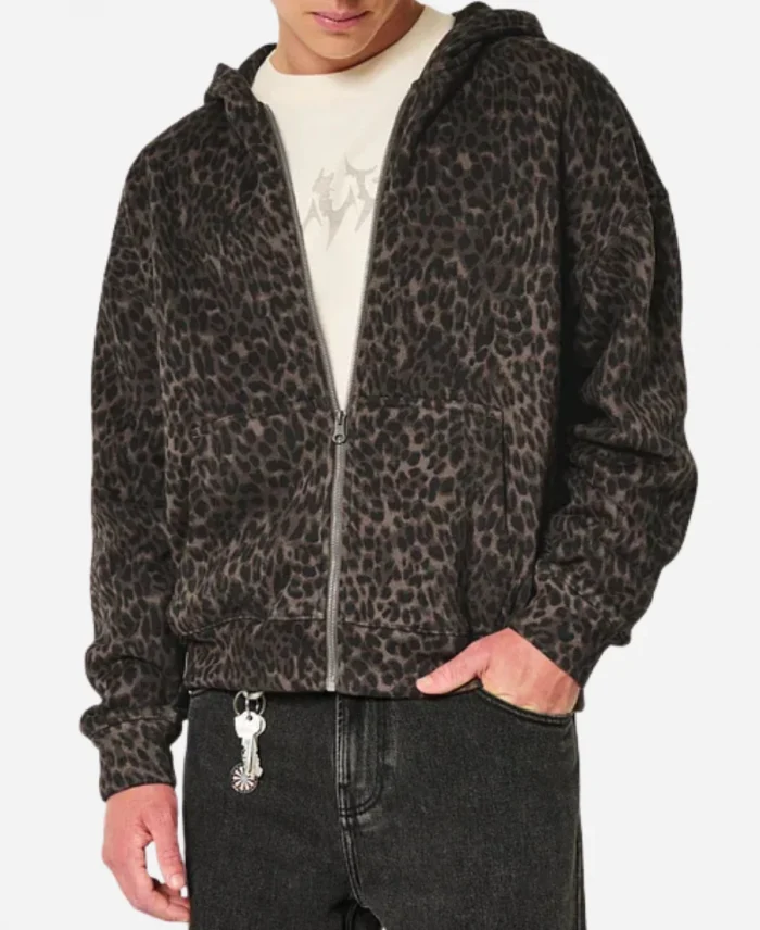 Hollister Cheetah Print Hoodie For Unisex