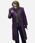 Joaquin Rafael Bottom Joker Drama Suede Purple Trench Coat