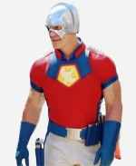 John Cena Movie The Suicide Squad 2021 Peacemaker Red and Blue Costume Leather Jacket