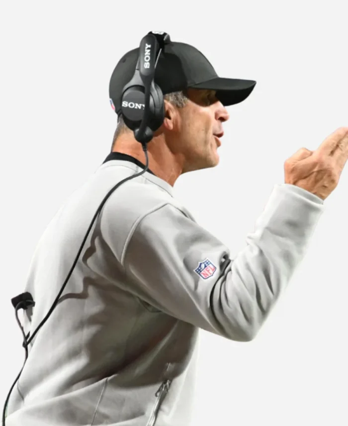 John Harbaugh Baltimore Ravens Grey Sweatshirt