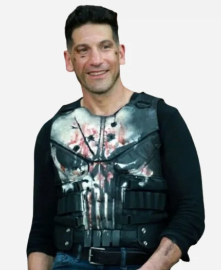 Jon Bernthal The Punisher Frank Castle Black Leather Vest