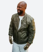 Kansas City Chiefs Dante Hall Military Green Bomber Jacket