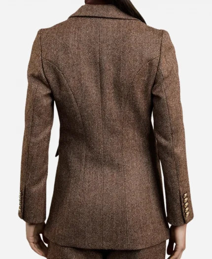 Kate Middleton Celebrate Wedding Anniversary 14th Brown Wool Blazer