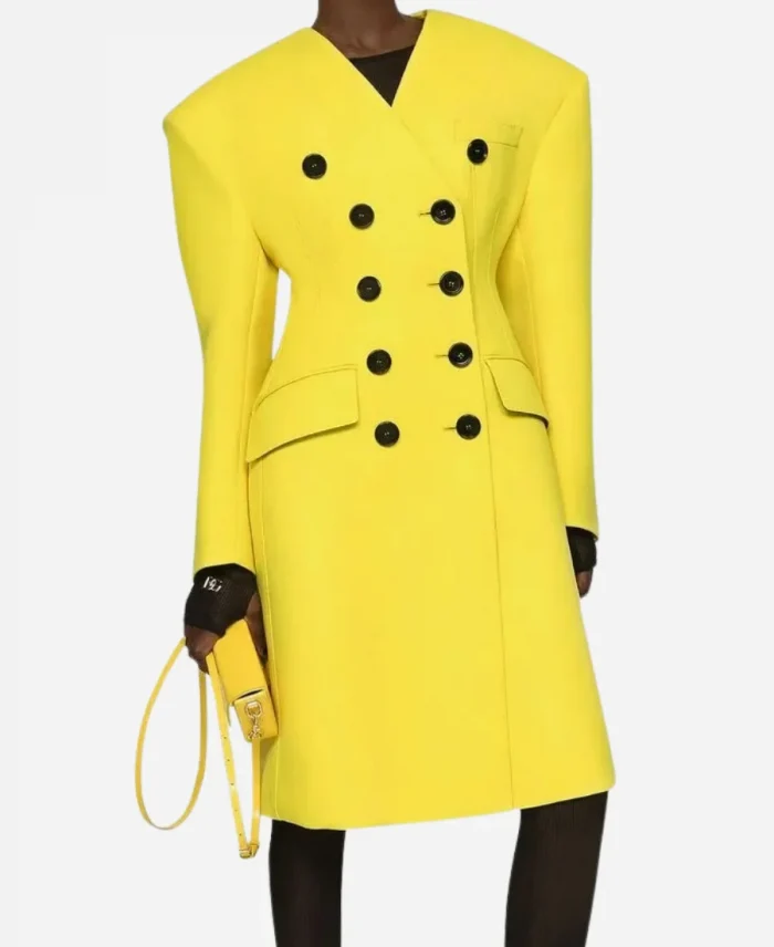 Kate Walsh Emily In Paris S03 Yellow Coat