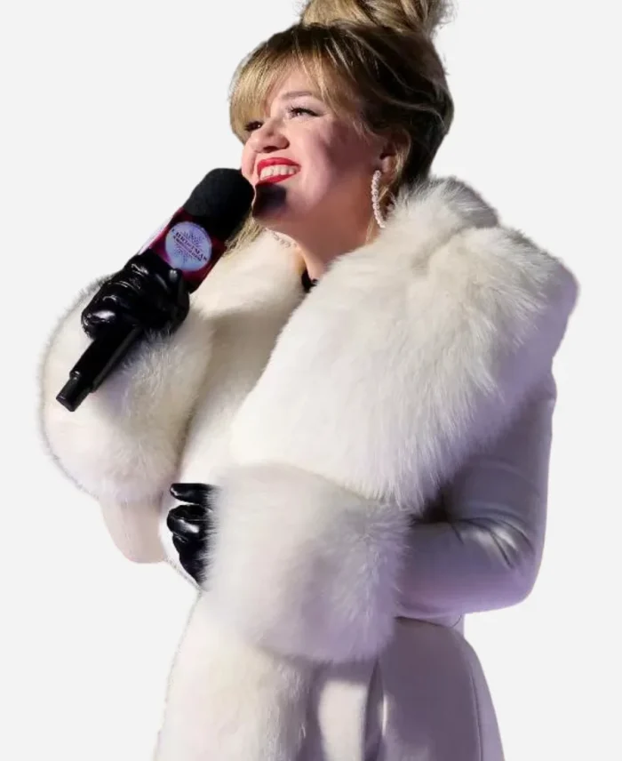 Kelly Clarkson Rockefeller Center Christmas Tree White Coat For Sale