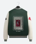 Kith Batman Joker Green & White Letterman Varsity Jacket For Sale