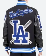 LA Dodgers Earvin Magic Johnson Black Varsity Jacket