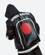 Larry X Human Rights Council Honda Black Racing Leather Jacket
