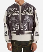 Louis Russell Celebs Go Dating S14 Leather Bomber Jacket