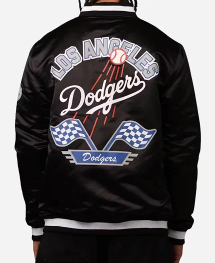 MLB Los Angeles Dodgers Rally Drive Black Varsity Jacket