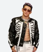 MTV Video Music Awards 2025 Lenny Tavárez Venson Skeleton Black Leather Jacket