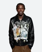 MTV Video Music Awards Skillibeng 2025 Black Leather Jacket