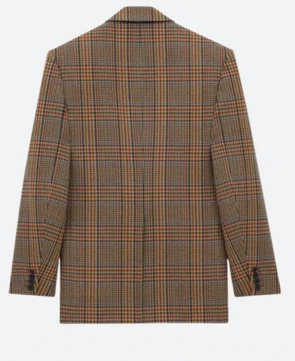 Margot Robbie Tribeca NYC 2025 Brown Plaid Blazer