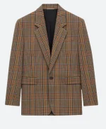 Margot Robbie Tribeca NYC 2025 Plaid Blazer