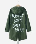 Melania Trump I Really Don’t Care Parka Statement Graphic Coat