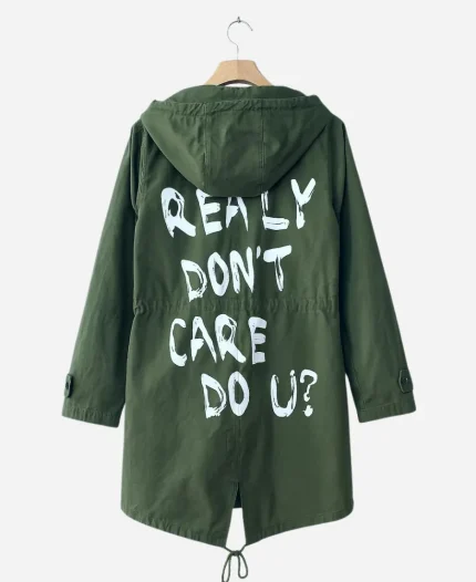 Melania Trump I Really Don’t Care Parka Statement Graphic Coat