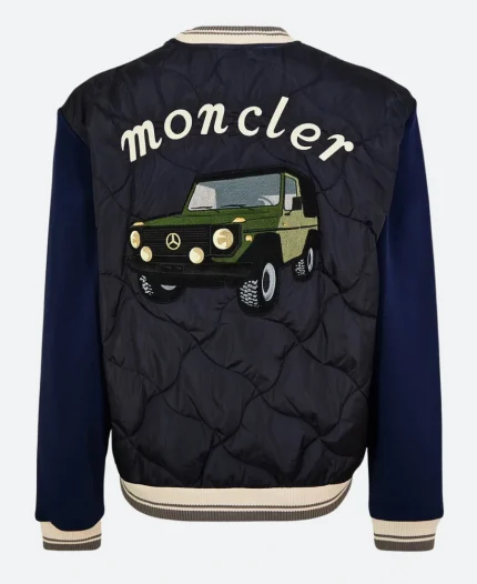 Mercedes-Benz X Moncler Blue Varsity Jacket For Sale